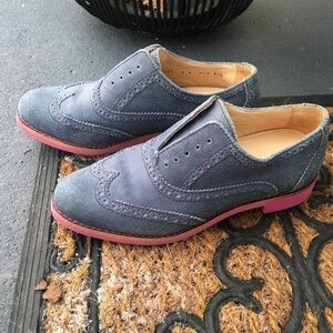 Cole Haan Alisa Women's Blue Pink Suede Oxfords